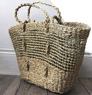 DUFMOD Half Weave Seagrass Carryall Tote Basket - Brand New