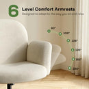 Marsail Criss Cross Office Chair, Adjustable Armrests & Wheels, Vanity Chair - Like New