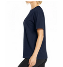 BLUE ICE WOMEN'S LOOSE FIT SHORT SLEEVE CREW NECK SOLID TEE - SIZE: L - NAVY - Like New
