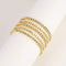 BADU GOLD CUBE+BEAD BRACELET STRETCHABLE ELASTIC HYPOALLERGENIC - GOLD Like New