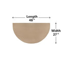 Plow Hearth 27"x48" Half Round Flame Resistant Rug B005F03A9I - New - Brand New