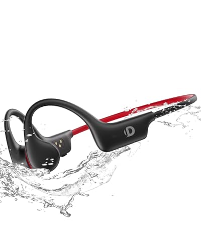 DEMICEA OPEN EAR SPORT HEADPHONES, WIRELESS BONE CONDUCTION - RED - Like New