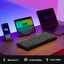 KEYCHRON K2 MAX QMK/VIA 2.4 GHZ & BLUETOOTH WIRELESS MECHANICAL KEYBOARD BLACK - Like New