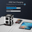 BESTEK PD 20W USB C POWER STRIP WIRELESS CHARGER BESTEK8AC+3USB+WCHARGER-BLACK - Like New