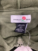 ANGELA BEBE MEN'S HOODED SWEATSUIT LONG SLEEVE FULL-ZIP - SIZE: X-LARGE - OILVE - Brand New
