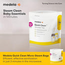 MEDALA MEDELA QUICK CLEAN MICROWAVE STERILIZER BAGS FOR BOTTLES 12 PACK - Brand New