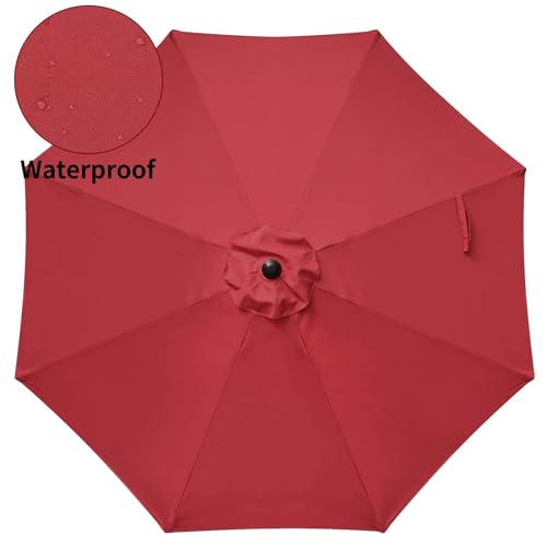 SIMPLE DELUXE 9' PATIO UMBRELLA OUTDOOR TABLE MARKET YARD UMBRELLA, RED - Like New