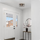 Kira Home Diem 15" 3-Light Rustic Farmhouse Flush Mount - Gray Oak Finish - Brand New