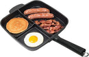 MasterPan Non-Stick 3 Section Meal Skillet 11" B01M0VUIRD - Black - Brand New