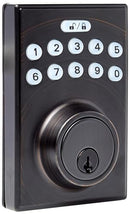 AMAZON BASICS ELECTRONIC KEYPAD DEADBOLT DOOR LOCK KEYLESS ENTRY - OIL BRONZE - Brand New