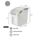 HANAMYA 32.5 Liter 35 lbs Pet Food Storage Container Measuring Cup B09M6BCJTP - Brand New