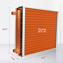 18x18 Heat Exchanger Water To Air With Copper Ports High Heat Energy - Brand New