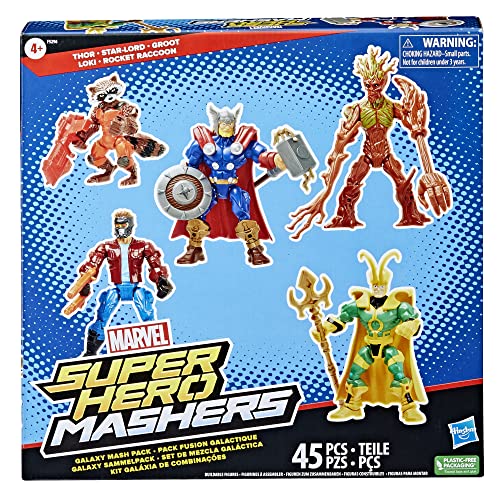 HASBRO MARVEL SUPER HERO MASHERS THOR AND GUARDIANS OF THE GALAXY PACK MULTI - Like New