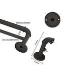 YUMIERLE IRON CURTAIN ROD FOR WINDOWS 28 TO 48 (WRAP AROUND, 28-48") - GREY - Like New