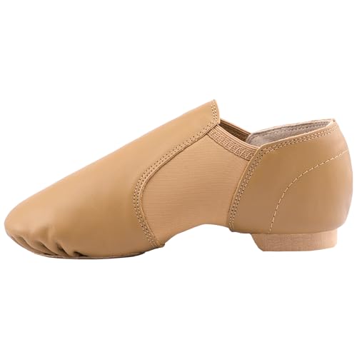 Linodes Leather Jazz Shoe Slip On (W 5 Big Kid) Brown - Like New