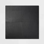 ALL IN MOTION INTERLOCKING FLOOR TILES -4PACK- 24 X 24 X 3/4 THICK - BLACK - Like New