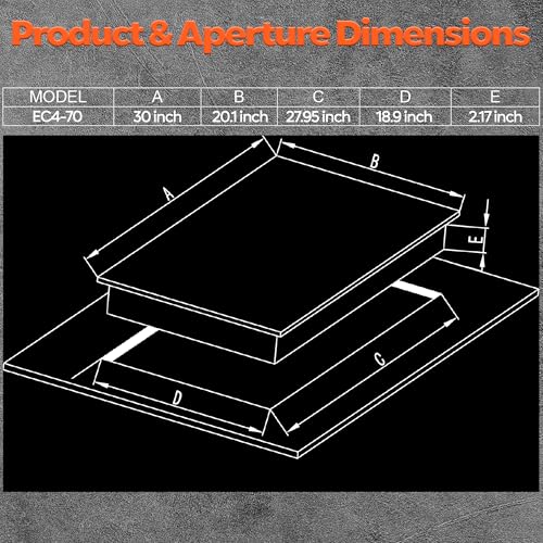 Ramblewood 4 Burner 30" Electric Cooktop EC4-70 7200W - BLACK - Like New