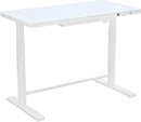 UNCAGED ERGONOMICS RISE UP GLASS ELECTRIC STANDING DESK ADJUSTABLE HEIGHT WHITE - Like New