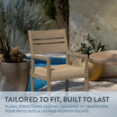 California Umbrella Outdoor Replacement Patio Chair Pad Set of 2, 18 x 18 Inch - Like New