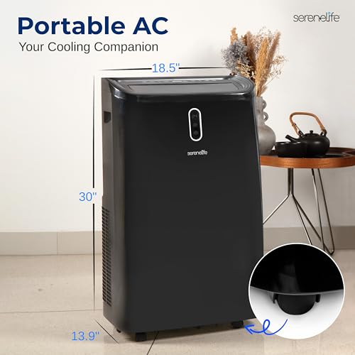 SereneLife SLPAC242B Portable Air Conditioner-12000 BTU Capacity (ASHRAE) - Like New