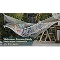 BLISS HAMMOCKS BH-410BLU 60IN Wide Cotton Rope Hammock - Blue - Like New
