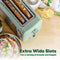BELLA 4 SLICE TOASTER LONG SLOT REMOVABLE TRAY 7 SHADING TA7402-UL - SAGE - Like New