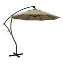 California Umbrella 9' Round Aluminum Cantilever Umbrella, Crank Lift - Like New