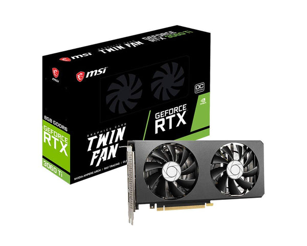 MSI GeForce RTX 3060 TI TWIN FAN 8GB GRAPHICS CARD RTX-3060-Ti-TWIN-FAN-OC Like New