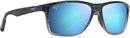 MAUI JIM ONSHORE POLARIZED SUNGLASSES MJ798 - BLUE BLACK STRIPE FADE/BLUE LENS - Like New