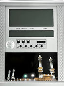 AZAN CLOCK FOR USA MODEL 4004, SILVER - Brand New