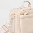 ALL IN MOTION FAUX NEOPRENE LUNCH TOTE - CREAM - Brand New