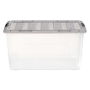 IRIS USA 72 Quart Stack & Pull Clear Storage Box Gray 3 Pack B09K52M5SN - NEW - Brand New