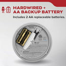 KIDDE SMOKE DETECTOR HARDWIRED WITH AA BATTERY BACKUP 20SAR - WHITE - Like New