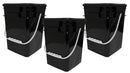House Naturals 4 Gallon Square Food Grade Bucket Pail 3 Pack - Black - Brand New