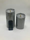 LUMINARA FLAMELESS CANDLE BATTERY SET 2 5"/7" GLITTER CANDLES - GLITTER SILVER - Like New