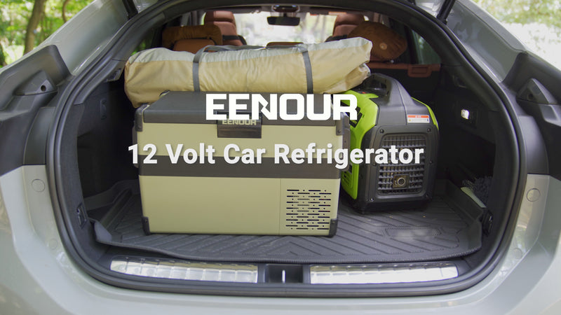 EENOUR ELECTRIC COOLER PORTABLE 12 VOLT CAR REFRIGERATOR 44QT(42L) - BLACK - Like New