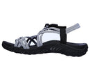 Skechers Women's Reggae IRIE MON Sandal, Vegan Friendly ,Black/White, Size 10 - Brand New