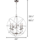CANARM SUMMERSIDE 5-LIGHT CHANDELIER BRUSHED NICKEL ICH282B05BN25 - NICKEL - Like New