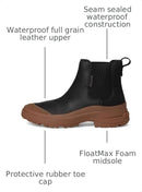 MERRELL WOMEN'S HARPER PULL ON WATERPROOF SIZE 5 - BLACK/GUM - Brand New