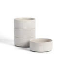 STANE LAIN HAVEN MODERN STONEWARE DISH SET FOR 4, REACTIVE GLAZE SANDY WHITE - Brand New