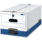 Bankers Box STOR/FILE Medium-Duty Storage Boxes, FastFold (00704) - Blue/White - Brand New