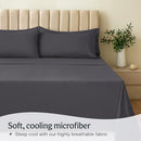 LuxClub 7 PC Sheet Set Bed Sheets Deep Pockets 18" Eco Friendly Silky Grey - Brand New