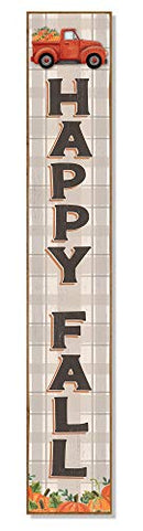 My Word! Outdoor Welcome Sign Happy Fall with Truck and Pumpkins Board - Brand New