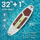 CONCETTA INFLATABLE PADDLE BOARD EQUIPPED SUP PADDLE BOARD - BROWN/GREEN - Brand New