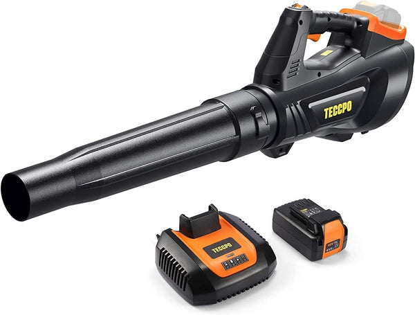 TECCPO 40V Cordless Leaf Blower Brushless, 2.5Ah Battery and Charger TDLB4025A Like New