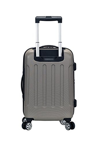 ROCKLAND LONDON HARDSIDE EXPANDABLE LUGGAGE CARRY-ON 20-INCH - SILVER - Like New