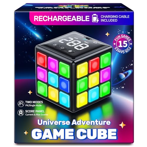 NIUFUNMAL RECHARGEABLE GAME CUBE 15-IN-1 FUN BRAIN MEMORY GAMES - Scratch & Dent