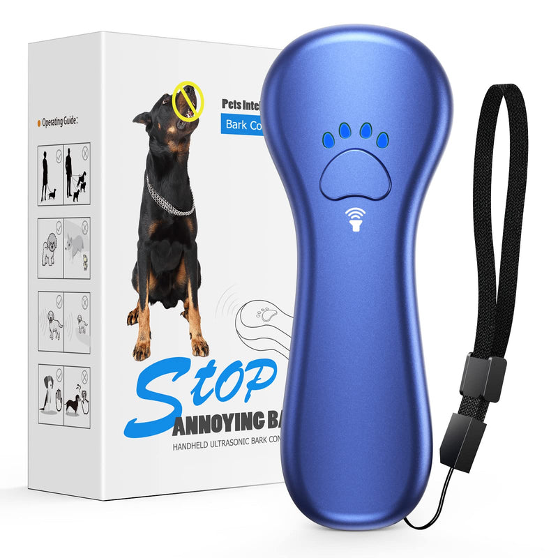 Ahwhg New Anti Barking Device Dog Barking Control Devices Rechargeable G1 Blue Like New