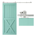TSMST 5.5FT Stainless Steel Sliding Barn Door Hardware Kit, T Style - Like New