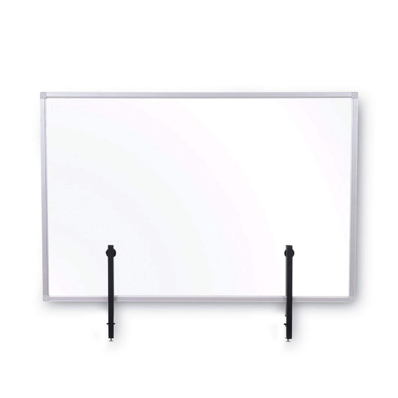 MASTERVISION PROTECTOR SERIES GLASS ALUMINUM DESKTOP DIVIDER, 35.4 X 0.16 X 23.6 - Brand New